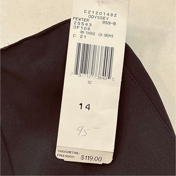 NWT JONES NEW YORK Women’s Odyssey Pewter Grey Pants Slacks - Picture 7 of 7